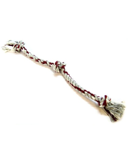 Flossy Chews Colored 3 Knot Tug Rope - X-Large - 36" Long