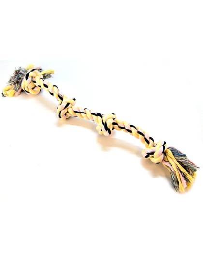 Flossy Chews Colored 4 Knot Tug Rope - X-Large (27" Long)