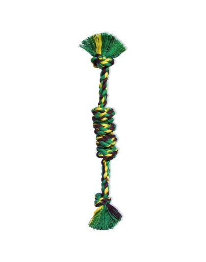 Mammoth Cottonblend Monkey Fist Bar Flossy Dog Toy 18" Large  - 1 count