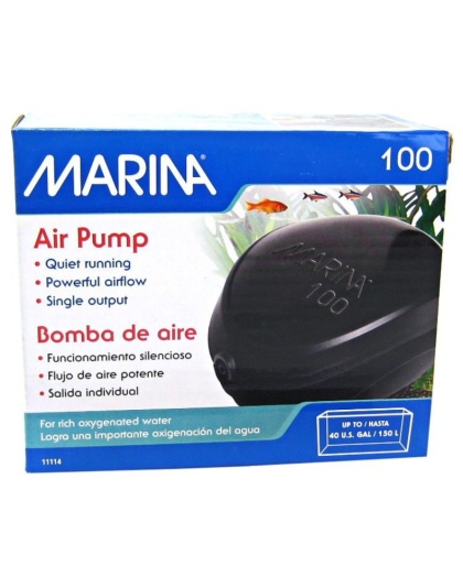 Marina Air Pump - Model 100 Air Pump - (Aquariums up to 40 Gallons)
