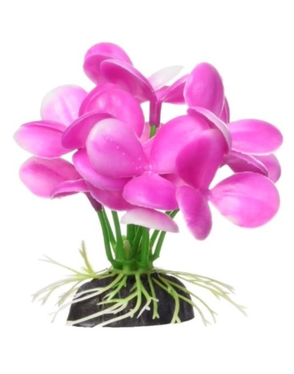 Marina Betta Pink Orchid Aquarium Plastic Plant - 1 count (2.75"L)