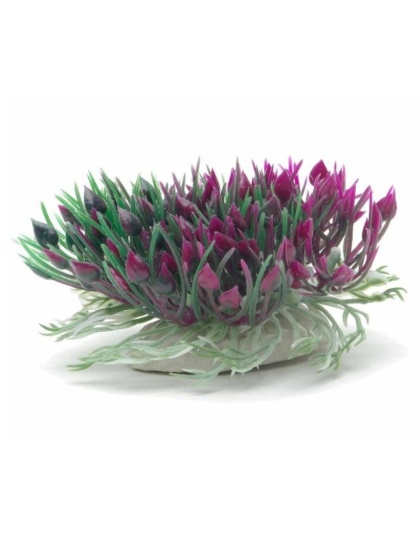 Marina Betta Purple Hearts Shrub Aquatic Plastic Plant - 1 count (3"L)