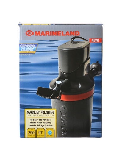 Marineland Magnum Internal Polishing Filter - 290 GPH - Up to 97 Gallons - (8.5"L x 5.8"W x 11"H)