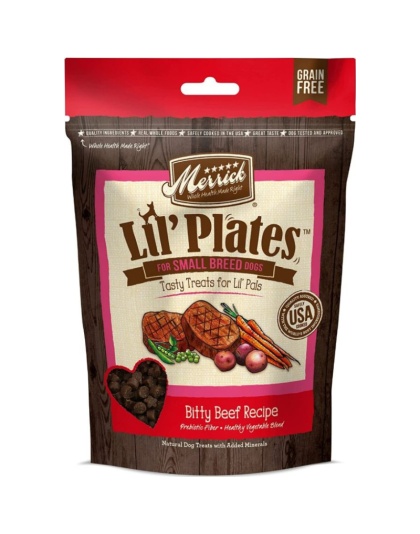 Merrick Lil' Plates Small Breed Treats Bitty Beef Recipe - 5 oz