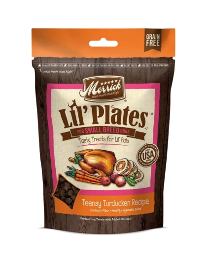 Merrick Lil' Plates Small Breed Treats Teensy Turducken Recipe - 5 oz