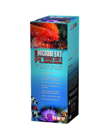 Microbe Lift PL Beneficial Bacteria for Ponds - 16 oz (Treats up to 10000 Gallons)