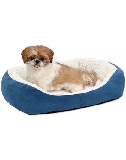MidWest Quiet Time Boutique Cuddle Bed for Dogs Blue - Small - 1 count