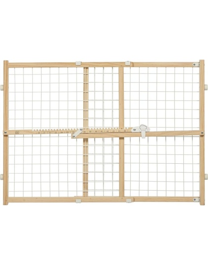 MidWest Wire Mesh Wood Presuure Mount Pet Safety Gate - 24" tall - 1 count