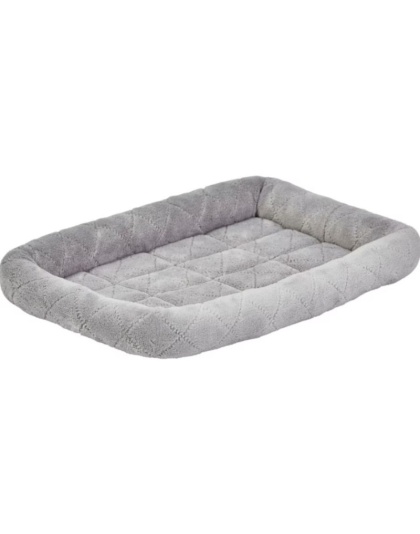 MidWest Quiet Time Deluxe Diamond Stitch Pet Bed Gray for Dogs - X-Large - 1 count