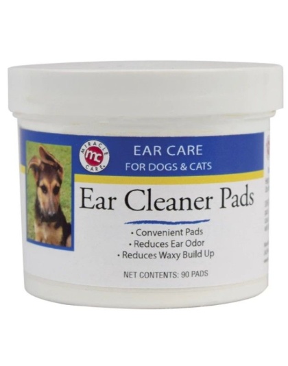 Miracle Care Ear Cleaner Pads for Dogs and Cats - 90 count