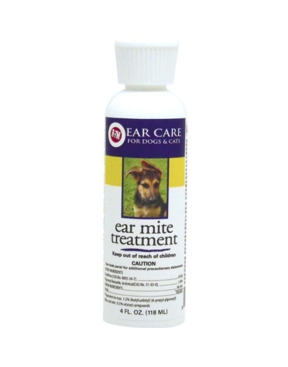 Miracle Care Ear Mite Treatment for Dogs and Cats - 4 oz