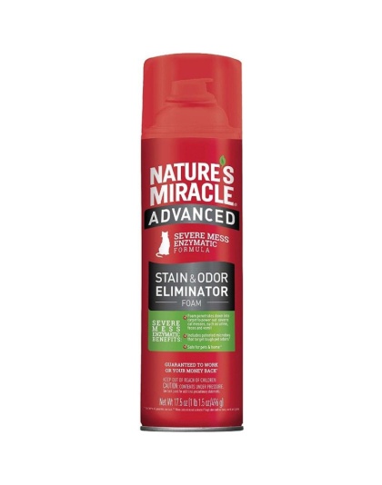 Nature's Miracle Just for Cats Advanced Enzymatic Stain & Odor Eliminator Foam - 17.5 oz