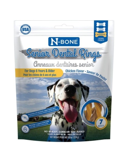 N-Bone Senior Dental Rings Chicken Flavor - 7 count