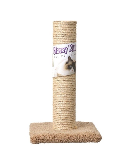 Classy Kitty Cat Sisal Scratching Post - 20in. High (Assorted Colors)