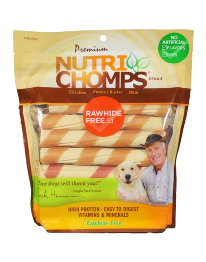 Nutri Chomps Wrapped Twist Dog Treat Assorted Flavors - 12 count