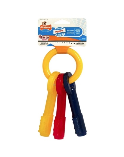 Nylabone Puppy Chew Teething Keys Chew Toy - X-Small (For Dogs up to 15 lbs)