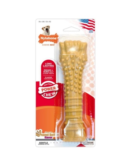 Nylabone Dura Chew Souper Bone - Peanut Butter Flavor - 7.75" Bone - (For Dogs over 50 lbs)