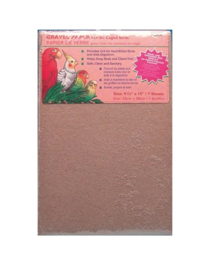 Penn Plax Calcium Plus Gravel Paper for Caged Birds - 9.5in. x 15in. - 7 Pack