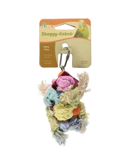 Penn Plax Bird Life Shaggy-Kabob Parakeet Toy - 6in. Long