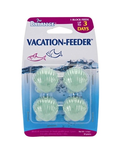 Penn Plax Pro Balance Shell Shape 3 Day Spirulina Feeder - 4 count