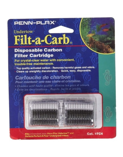 Penn Plax Filt-a-Carb Undertow & Perfect-A-Flow Carbon Undergravel Filter Cartridge - 2 count