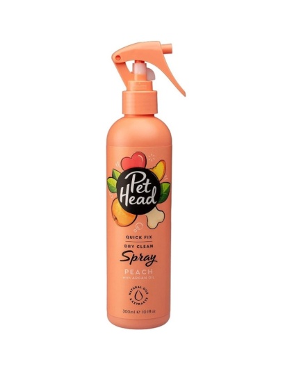 Pet Head Quick Fix Dry Clean Spray for Dogs Peach with Argan Oil - 10.1 oz