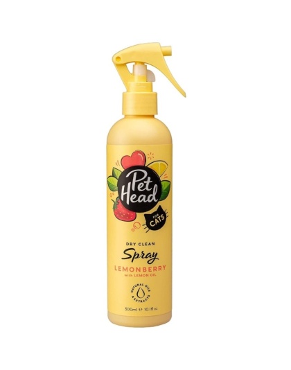 Pet Head Dry Clean Spray for Cats Lemonberry with Lemon Oil - 10.1 oz