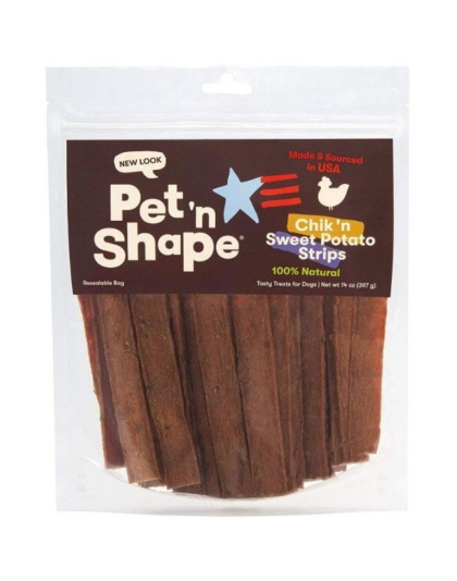 Pet 'n Shape Natural Chik 'n Sweet Potato Strips Dog Treats - 14 oz