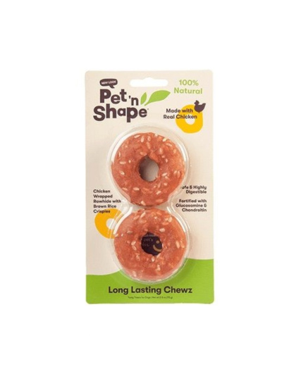 Pet 'n Shape Long Lasting Chewz Rings - Chicken Flavor - 2.5 oz - 2.5" Diameter (2 Pack)