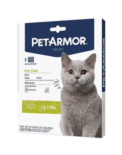 PetArmor Flea and Tick Treatment for Cats (Over 1.5 Pounds) - 3 count