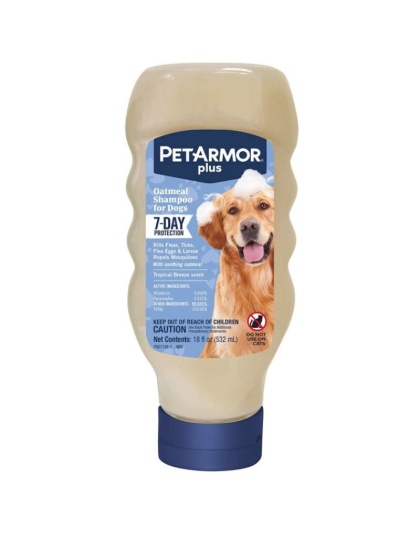PetArmor Plus Oatmeal Shampoo for Dogs 7-Day Protection - 18 oz