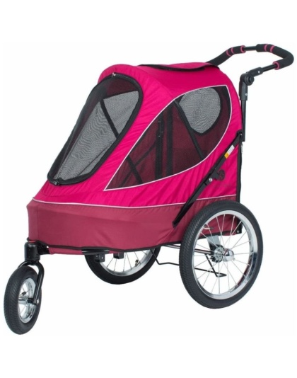 Petique All Terrain Pet Jogger Stroller for Dogs and Cats Berry - 1 count