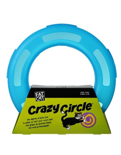 Petmate Crazy Circle Cat Toy - Blue - Small - 9.5in. Diameter