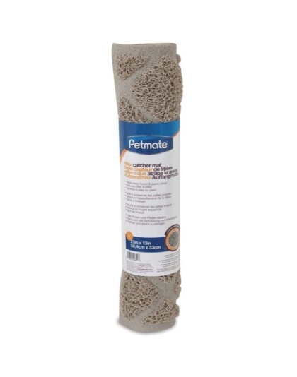 Petmate Grid Litter Catcher Mat Stone 23in. x 13in. - 1 count
