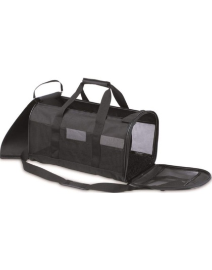 Petmate Soft Sided Kennel Cab Pet Carrier - Black - Medium - 17"L x 10"W x 10"H (Up to 10 lbs)