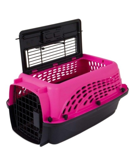 Petmate Two Door Top-Load Kennel Pink - Up to 10 lbs