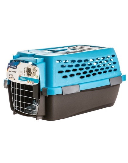 Petmate Vari Kennel Ultra - Breeze Blue/Coffee Brown - Dogs up to 10 lbs - (19"L x 12.6"W x 10"H)