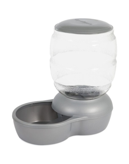 Petmate Replendish Pet Feeder with Microban Pearl Silver Gray - 5 lbs