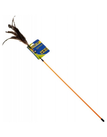 Petsport Kitty Feather Wand - Assorted Colors - 1 Count