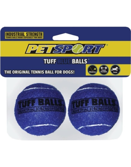 Petsport Tuff Ball Dog Toy Blue - 2 count (2.5"D)
