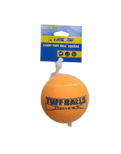 Petsport USA Tuff Ball Squeak Dog Toy - Giant - 1 Pack - (4" Diameter Ball)