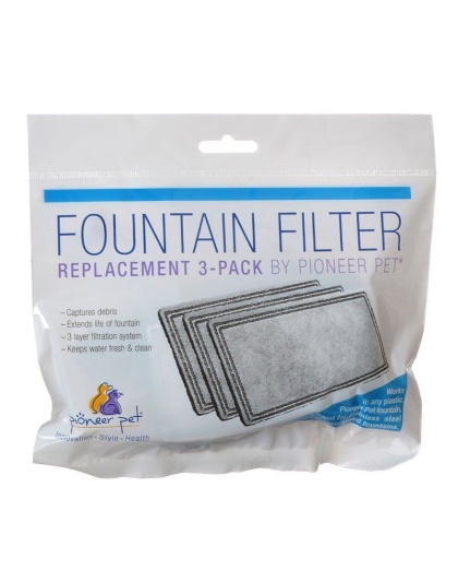 Pioneer Replacement Filters for Plastic Raindrop and Fung Shui Fountains - 3 Pack