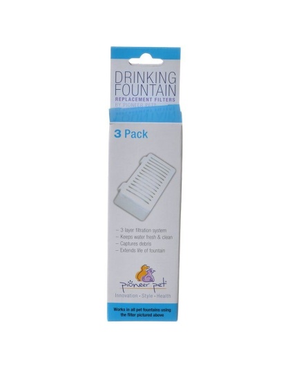 Pioneer T-Shaped Filter for Food + Water Station - 3 Pack