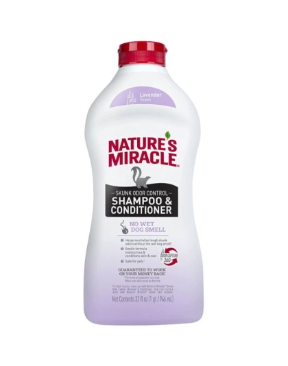 Pioneer Pet Nature's Miracle Skunk Odor Control Shampoo and Conditioner Lavender Scent - 32 oz