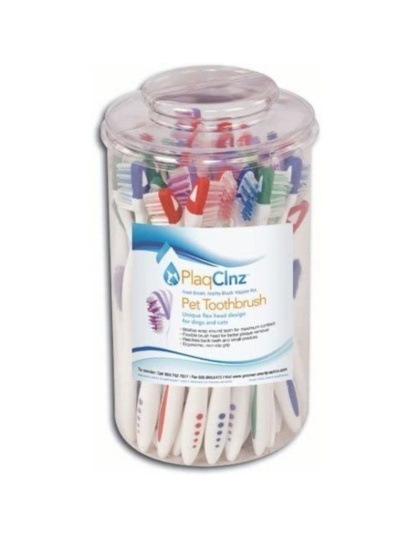 PlaqClnz Pet Toothbrushes for Dogs and Cats - 48 count