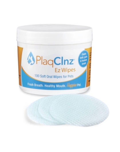 PlaqClnz EZ Oral Health Wipes for Dogs - 100 count