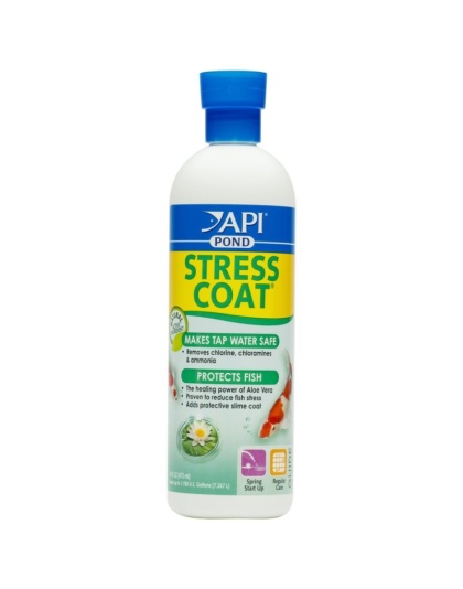 PondCare Stress Coat Plus Fish & Tap Water Conditioner for Ponds - 16 oz (Treats 1,920 Gallons)