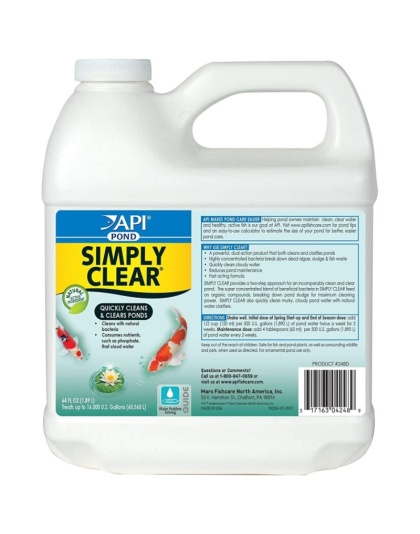 PondCare Simply-Clear Pond Clarifier - 64 oz (Treats up to 16,000 Gallons)