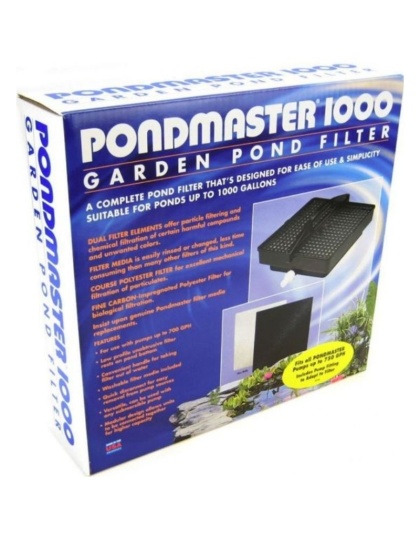 Pondmaster 1000 Garden Pond Filter Only - 700 GPH - Up to 1,000 Gallons