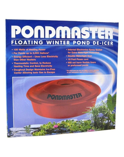 Pondmaster Floating Winter Pond De-Icer - 120 Watts - Up to 2,000 Gallons with 18' Cord
